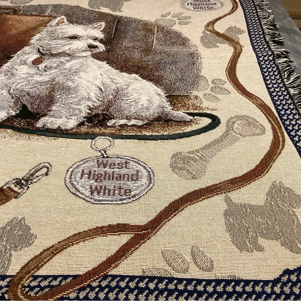 West Highland White Terrier Tapestry Throw Shopping Bag and Westie Book
